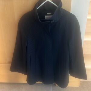 Hilary Radley swing coat, subtle herringbone